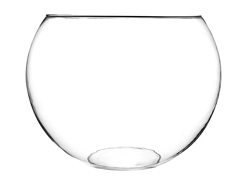 Vase en Verre "Boule" 30cm Transparent