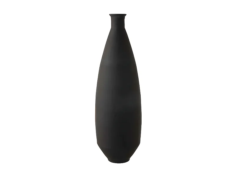 Vase Design en Verre "Gentle" 80cm Noir Mat