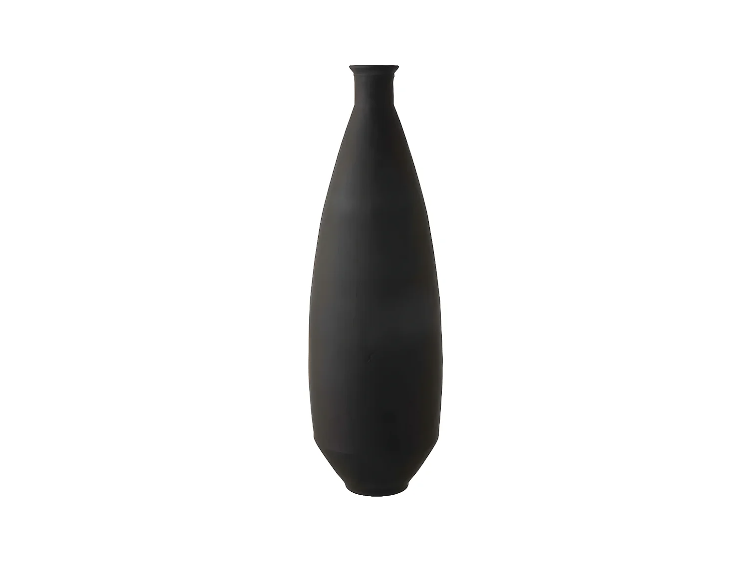 Vase Design en Verre "Gentle" 80cm Noir Mat