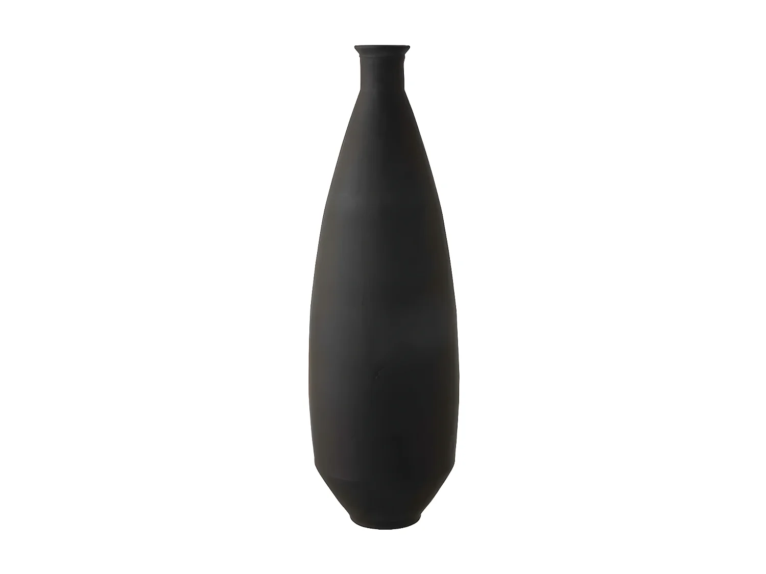 Vase Design en Verre "Gentle" 80cm Noir Mat