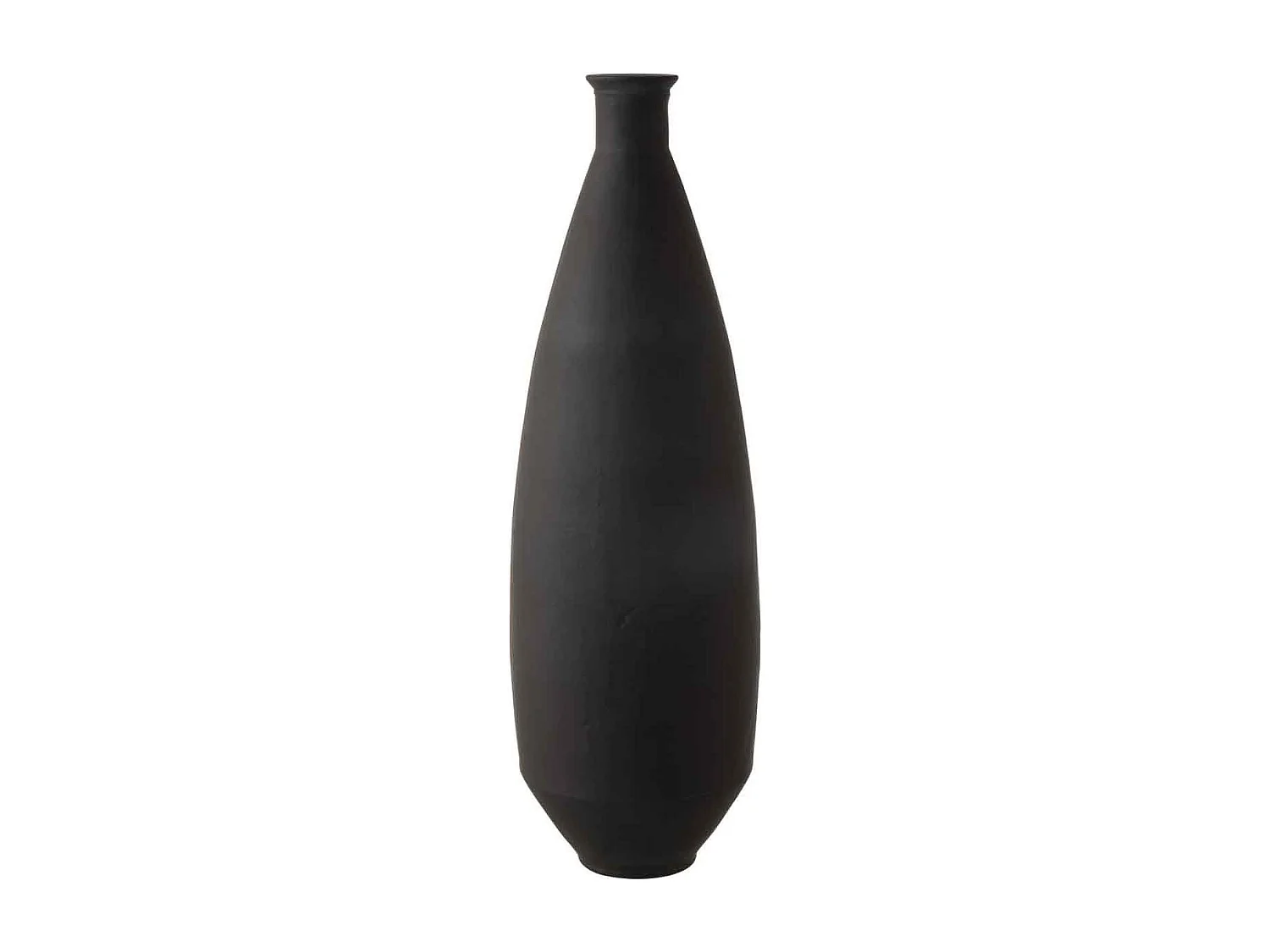 Vase Design en Verre "Gentle" 80cm Noir Mat