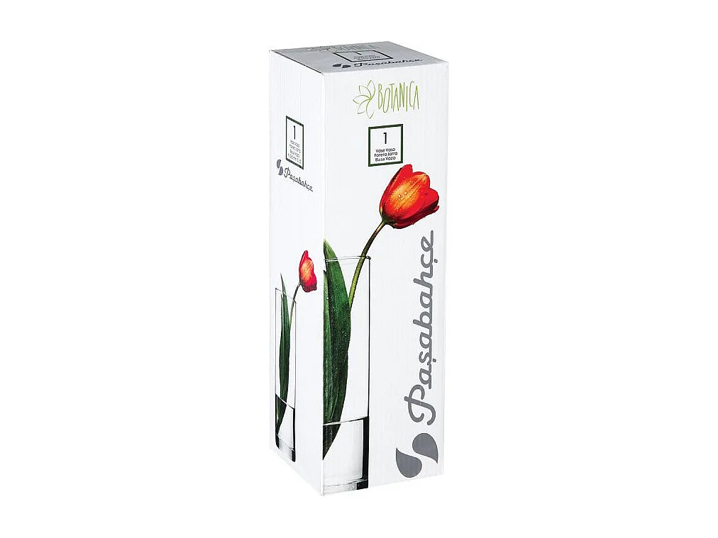 Vase Cylindrique "Flora" 26cm Transparent