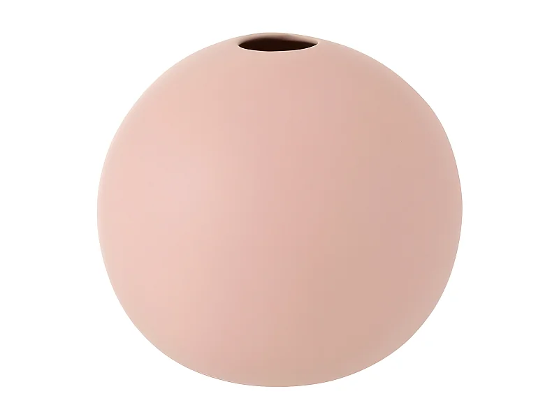 Vase Design "Boule Céramique" 18cm Rose Pastel