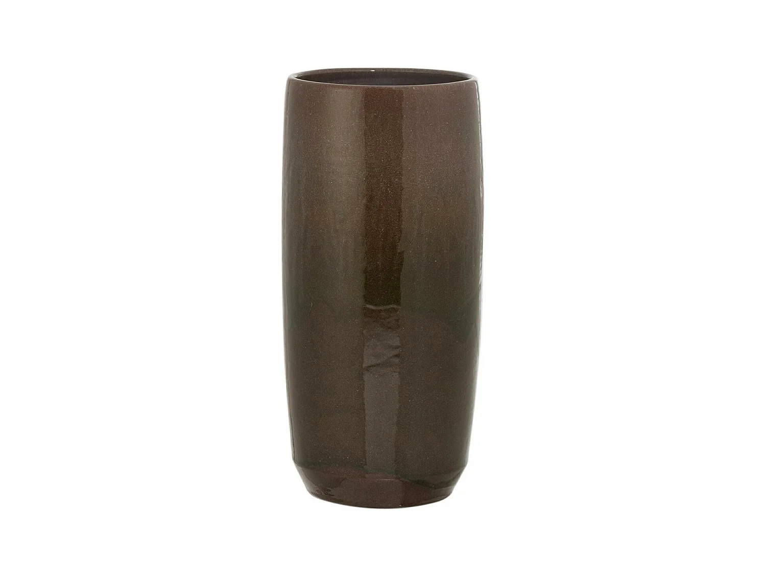 Vase Rond "Bord Céramique" 55cm Vert & Naturel