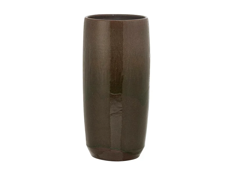 Vase Rond "Bord Céramique" 55cm Vert & Naturel