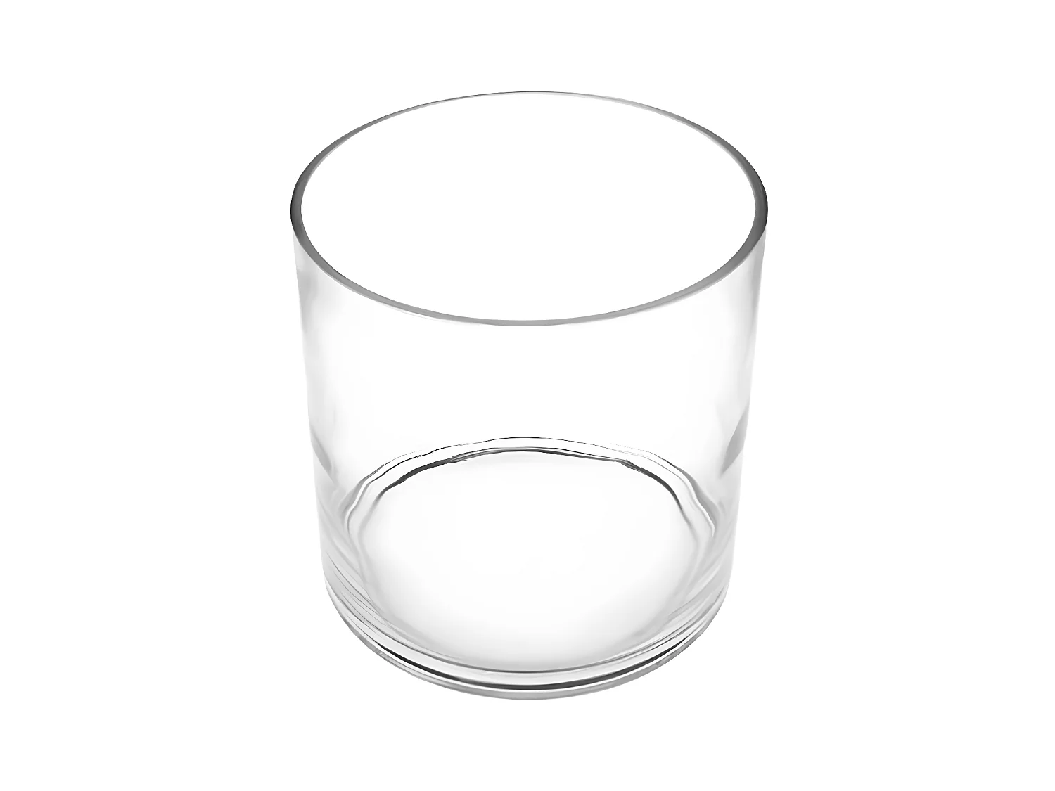 Vase en Verre "Cylindre" 18cm Transparent