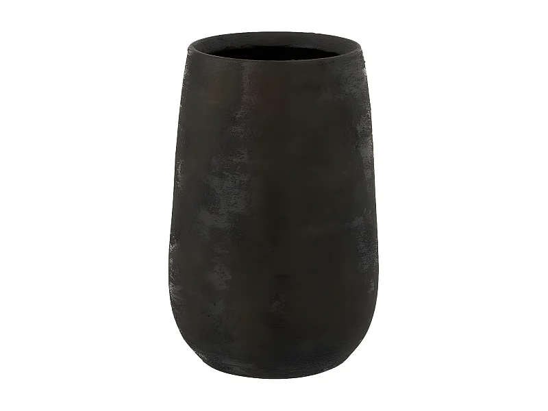 Vase Déco "Irrégulier Rugueux" 31cm Noir
