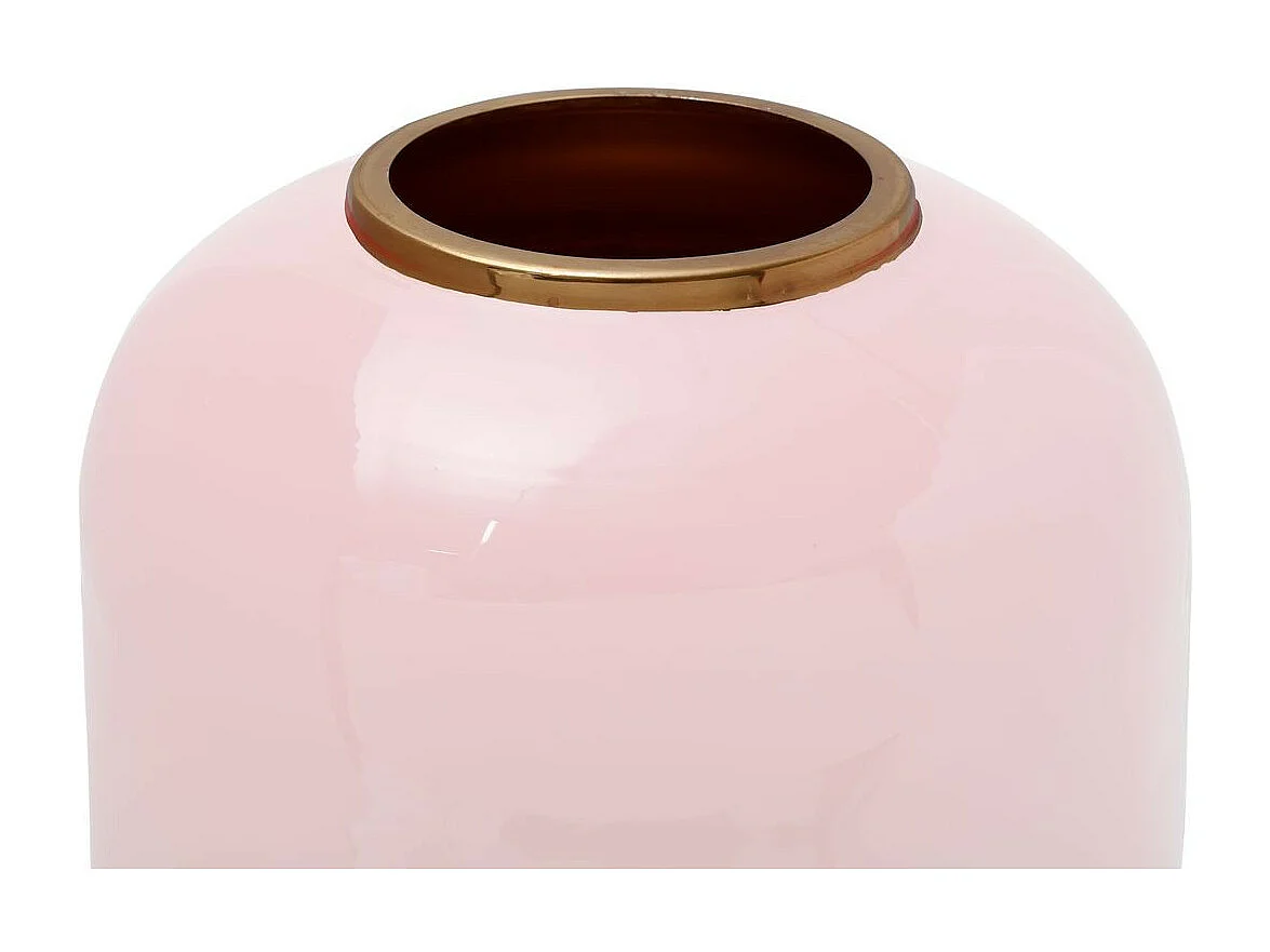Vase Design "Touna" 69cm Rose Poudré & Or