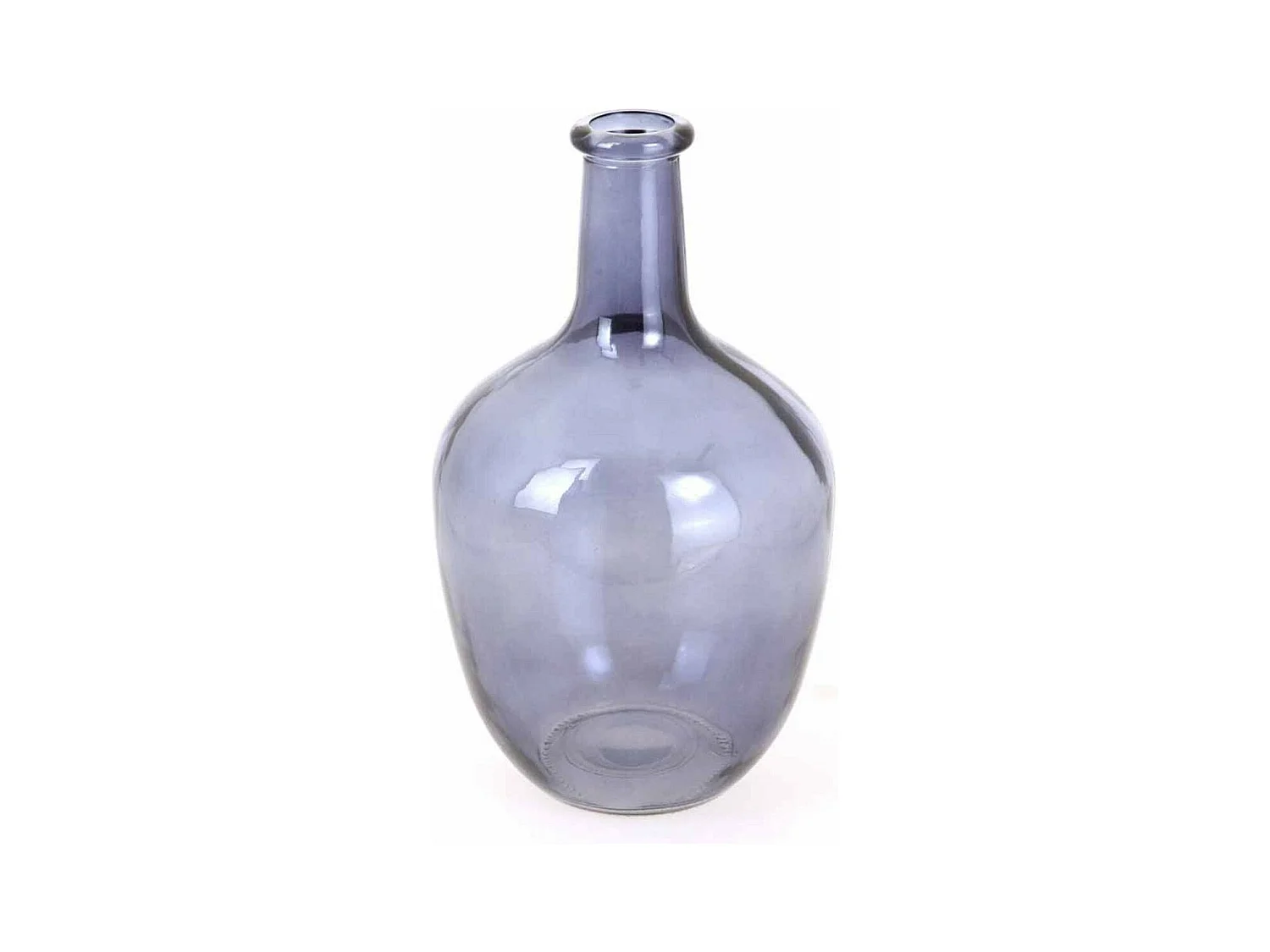 Vase Déco en Verre "Jarre" 25cm Bleu Gris