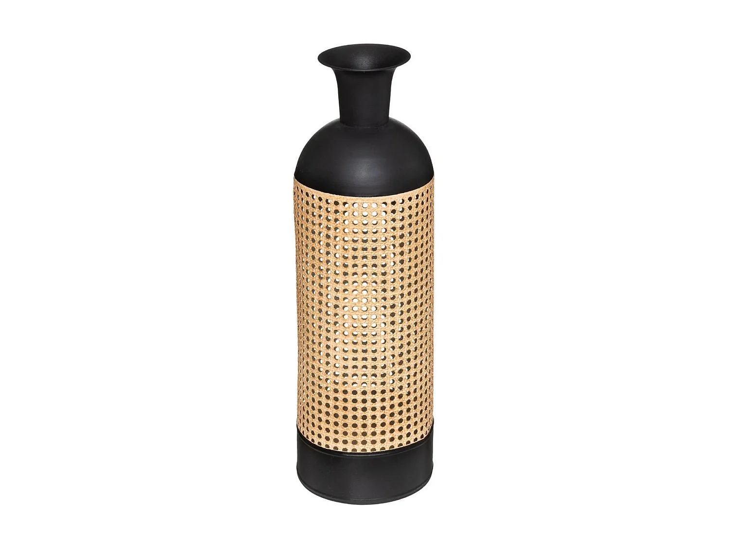 Vase Design Cannage "Arbela" 60cm Noir