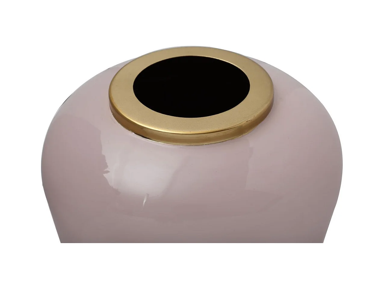 Vase Rond Design "Touna" 91cm Rose & Or