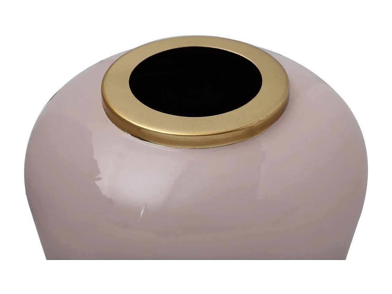 Vase Rond Design "Touna" 91cm Rose & Or