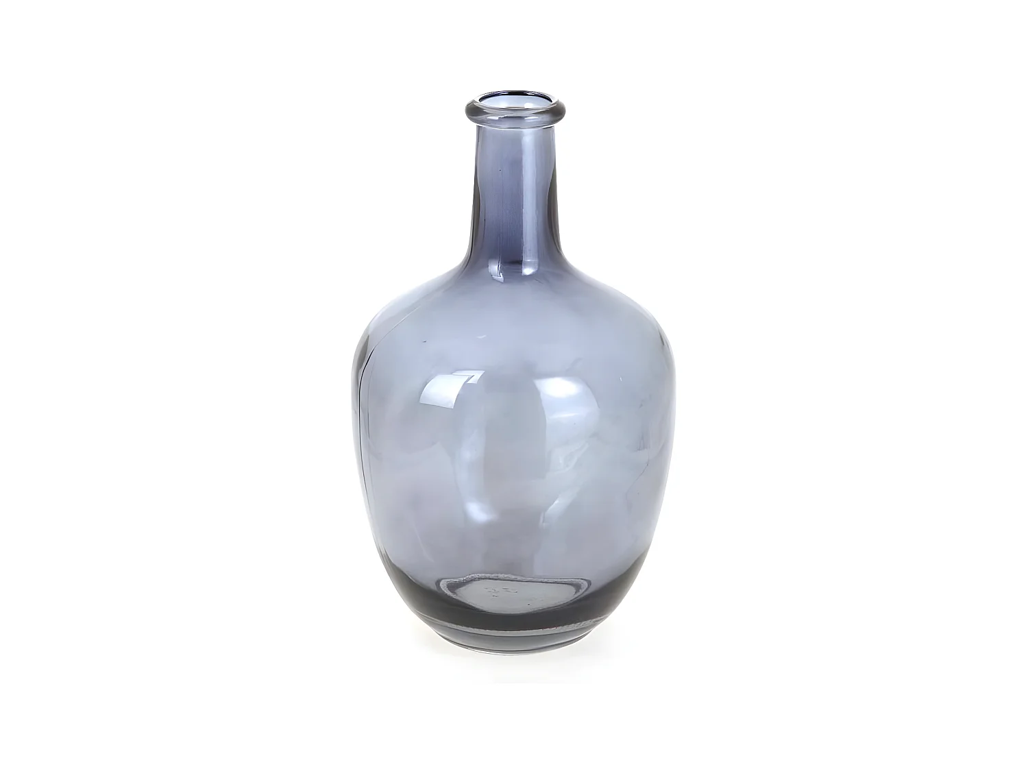 Vase Déco en Verre "Jarre" 30cm Bleu Gris