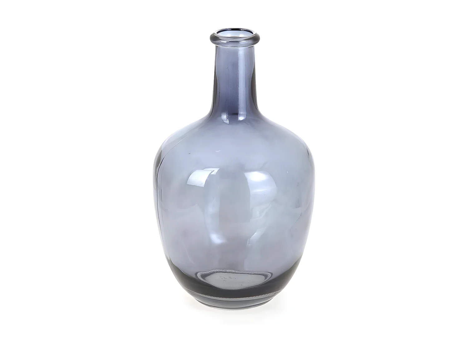 Vase Déco en Verre "Jarre" 30cm Bleu Gris