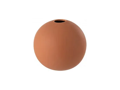 Jarrón de cerámica naranja oxidado de 18x18 cm