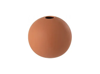 Jarrón de cerámica naranja oxidado de 18x18 cm