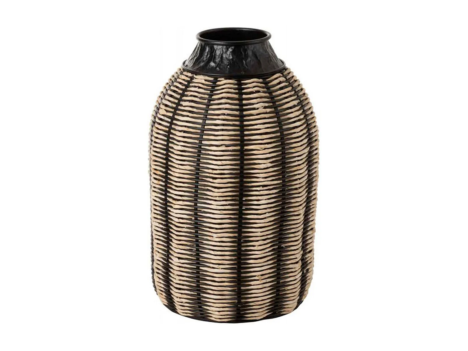 Vaso in rattan nero 32x32x56 cm
