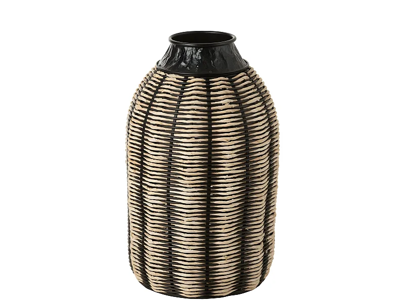 Vaso in rattan nero 32x32x56 cm