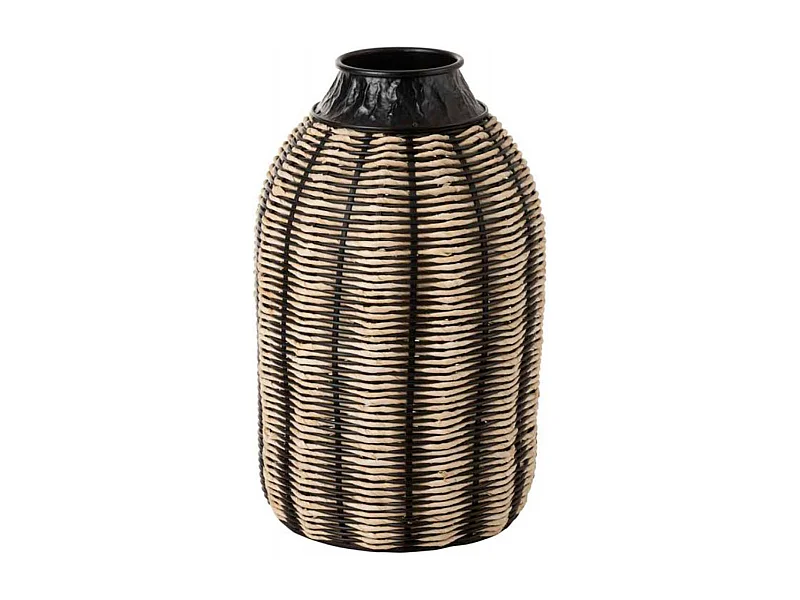 Vaso in rattan nero 32x32x56 cm