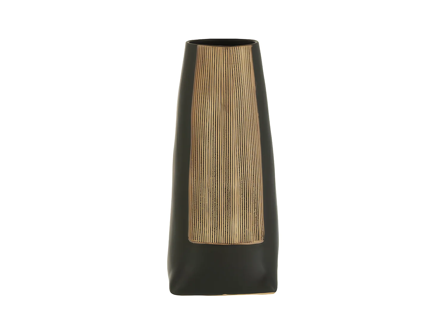 Vase Long Design en Céramique "Maria" 29cm Noir