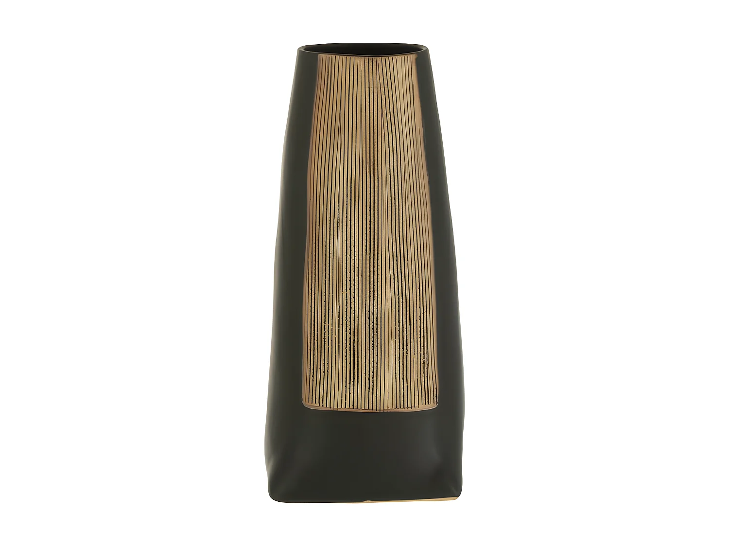 Vase Long Design en Céramique "Maria" 29cm Noir