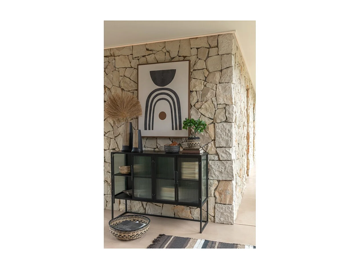 Vaso alto in ceramica nera 12x12x29 cm