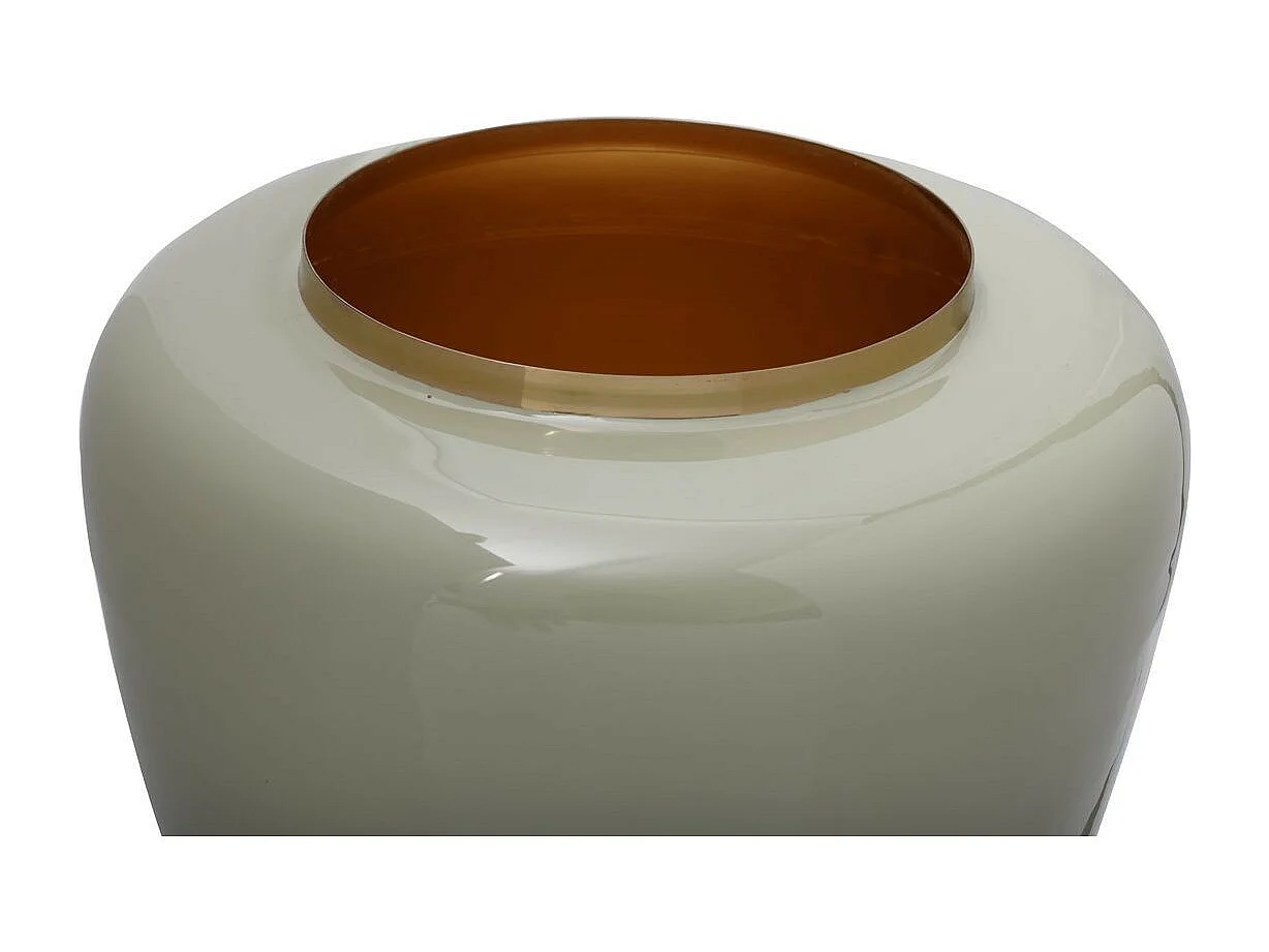 Vase Rond Design "Tribuna" 36cm Menthe & Or