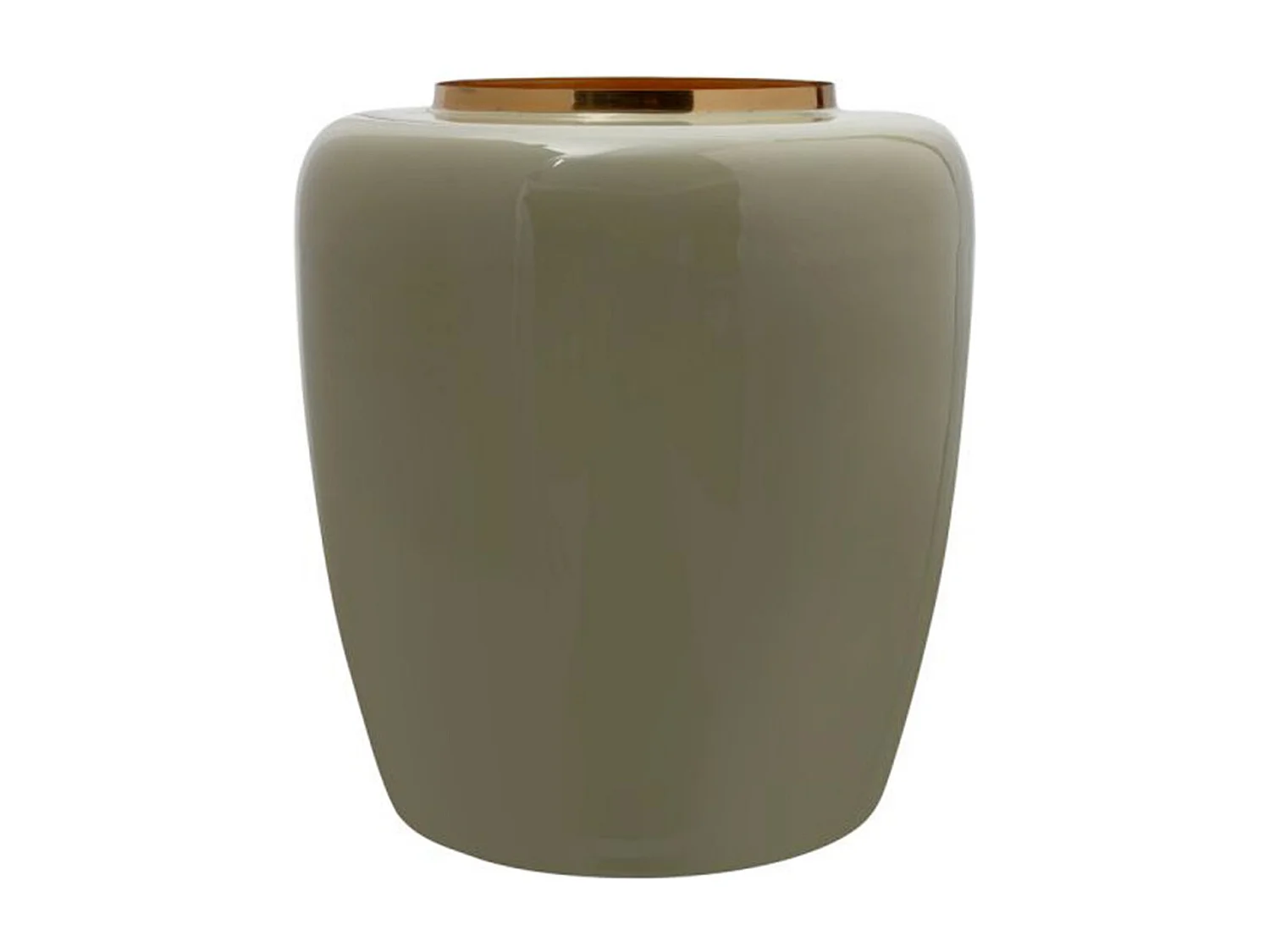 Vase Rond Design "Tribuna" 36cm Menthe & Or