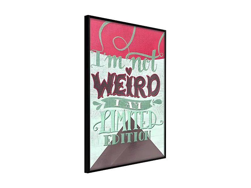 Affiche Murale Encadrée "Limited Edition" 21 x 30 cm Noir