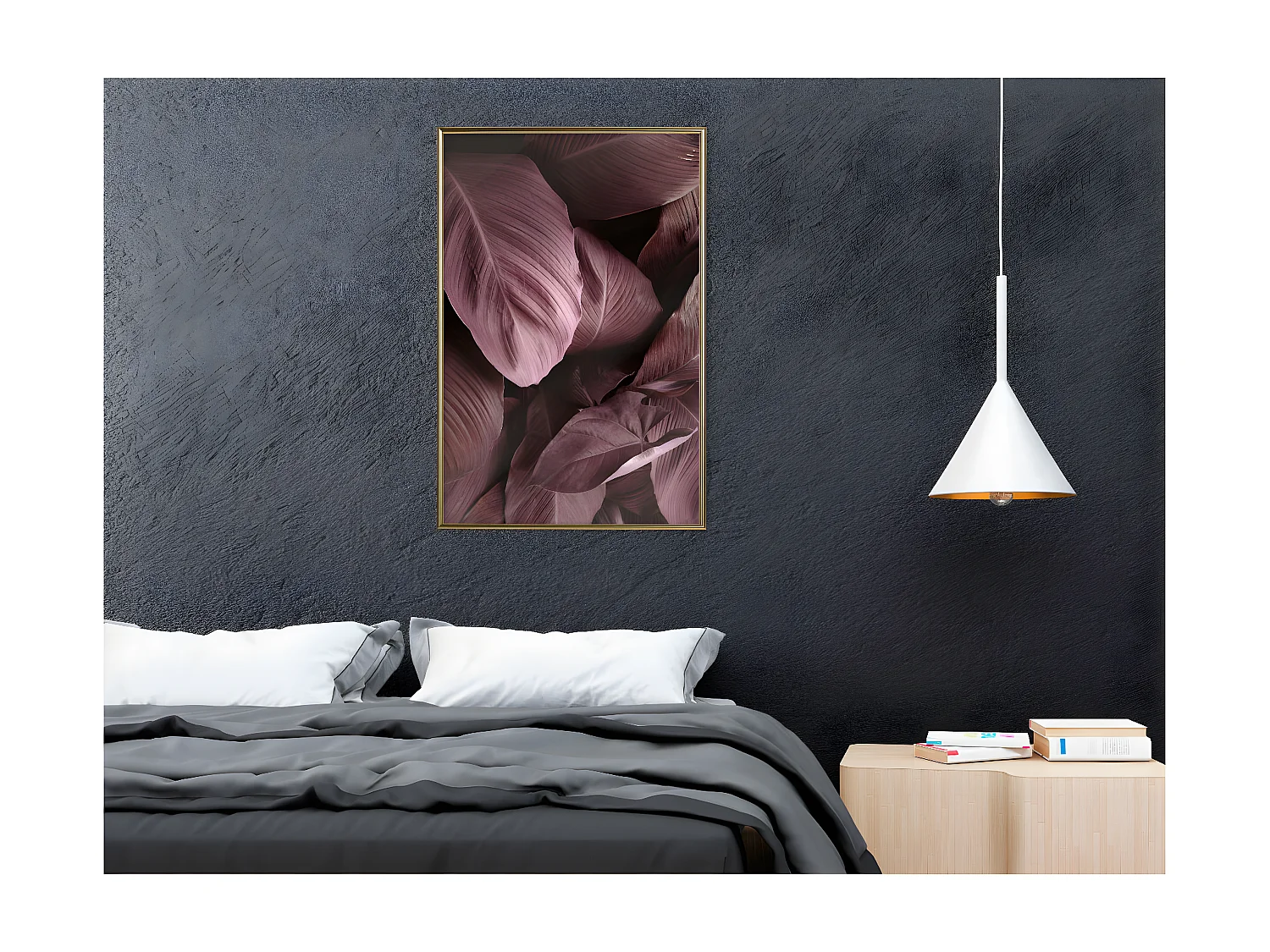 Affiche Murale Encadrée "Living in the Shadow" 40 x 60 cm Or