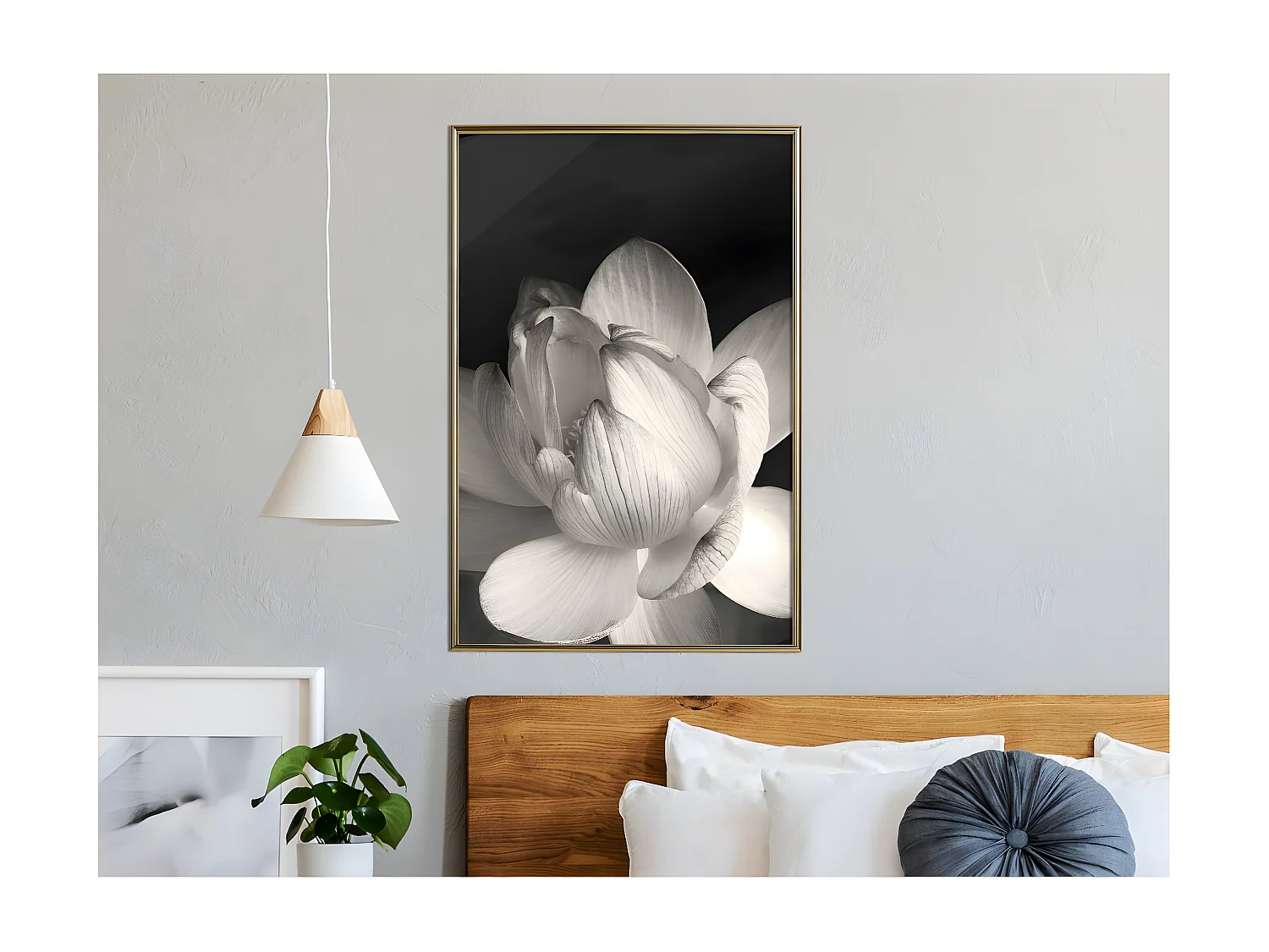 Affiche Murale Encadrée "Delicacy of a Flower" 40 x 60 cm Or