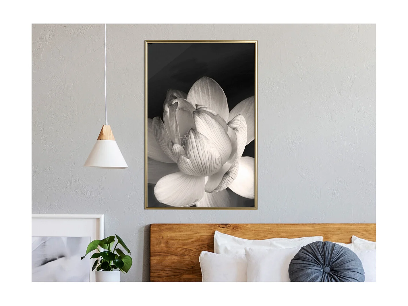 Affiche Murale Encadrée "Delicacy of a Flower" 40 x 60 cm Or
