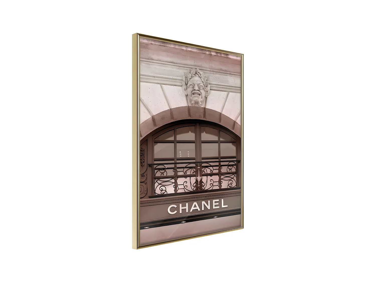 Affiche Murale Encadrée "Chanel" 30 x 42 cm Or