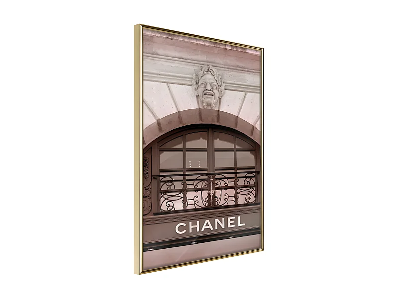 Affiche Murale Encadrée "Chanel" 30 x 42 cm Or