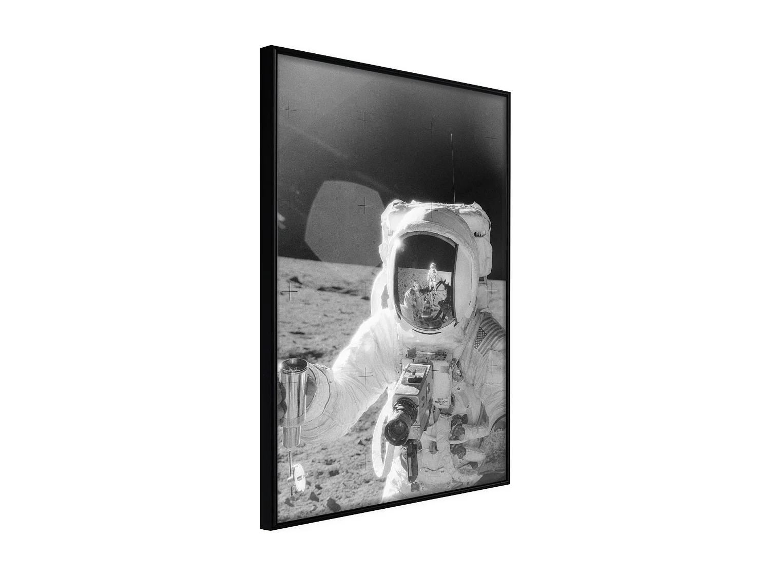 Affiche Murale Encadrée "Space Fun" 30 x 42 cm Noir