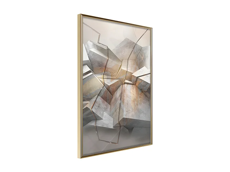 Affiche Murale Encadrée "Earthquake" 30 x 42 cm Or