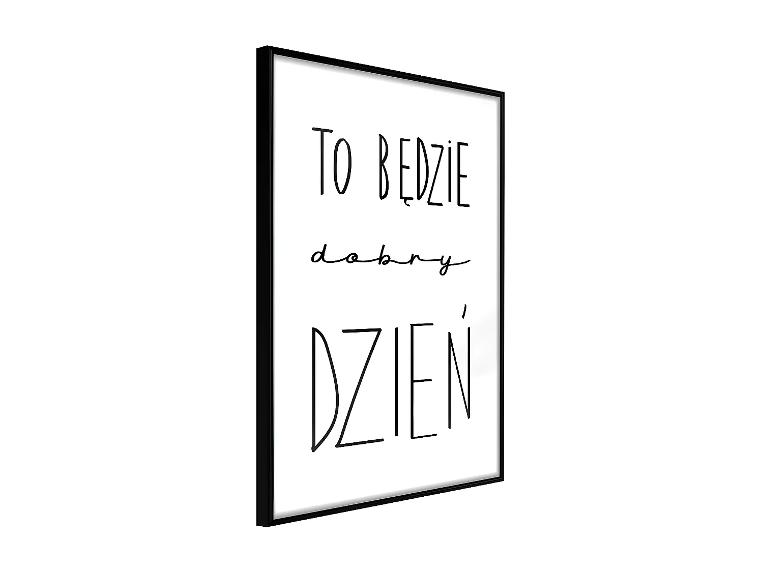 Affiche Murale Encadrée "Good Day" 40 x 60 cm Noir