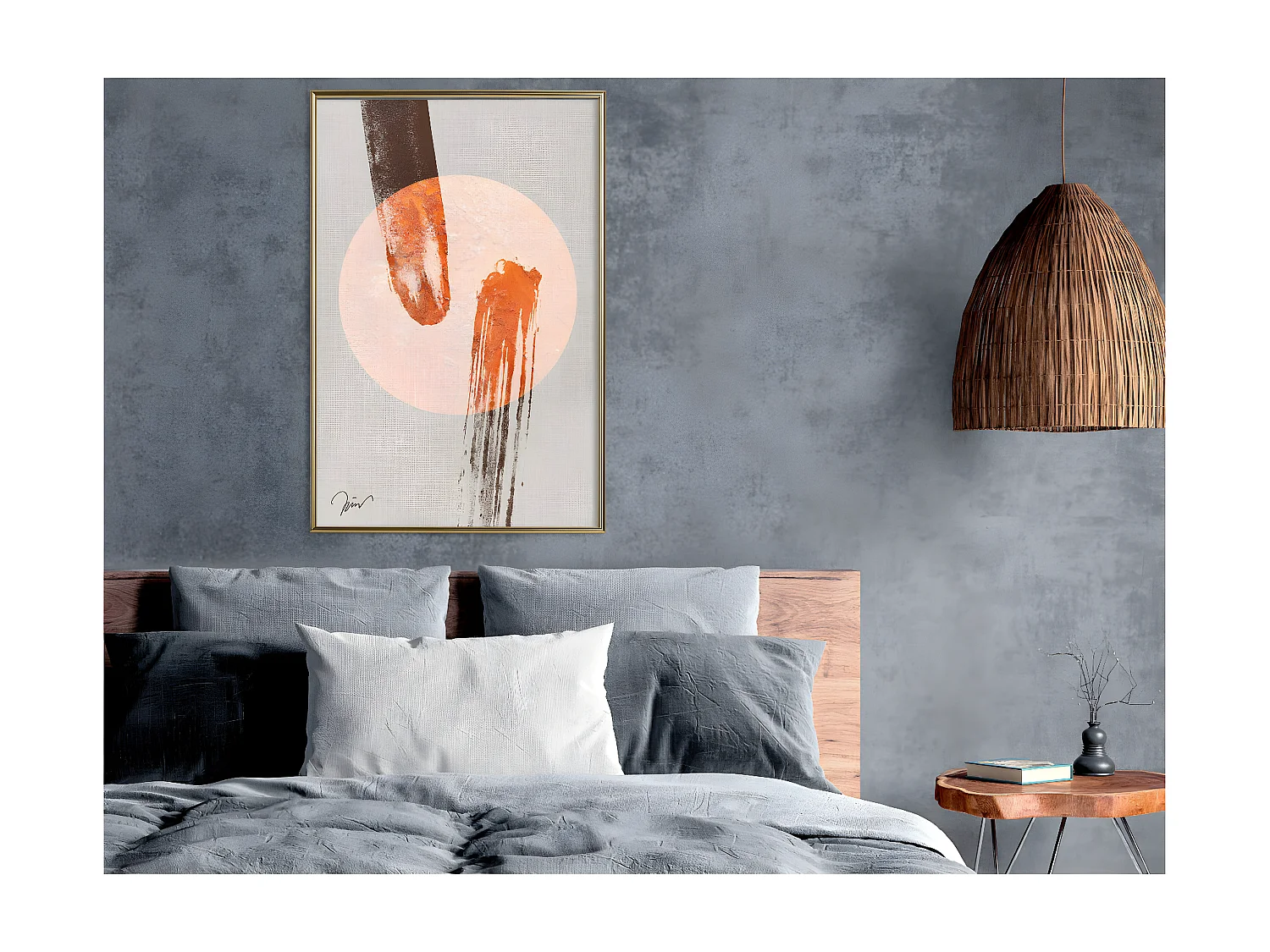 Affiche Murale Encadrée "By a Hair's Breadth" 40 x 60 cm Or