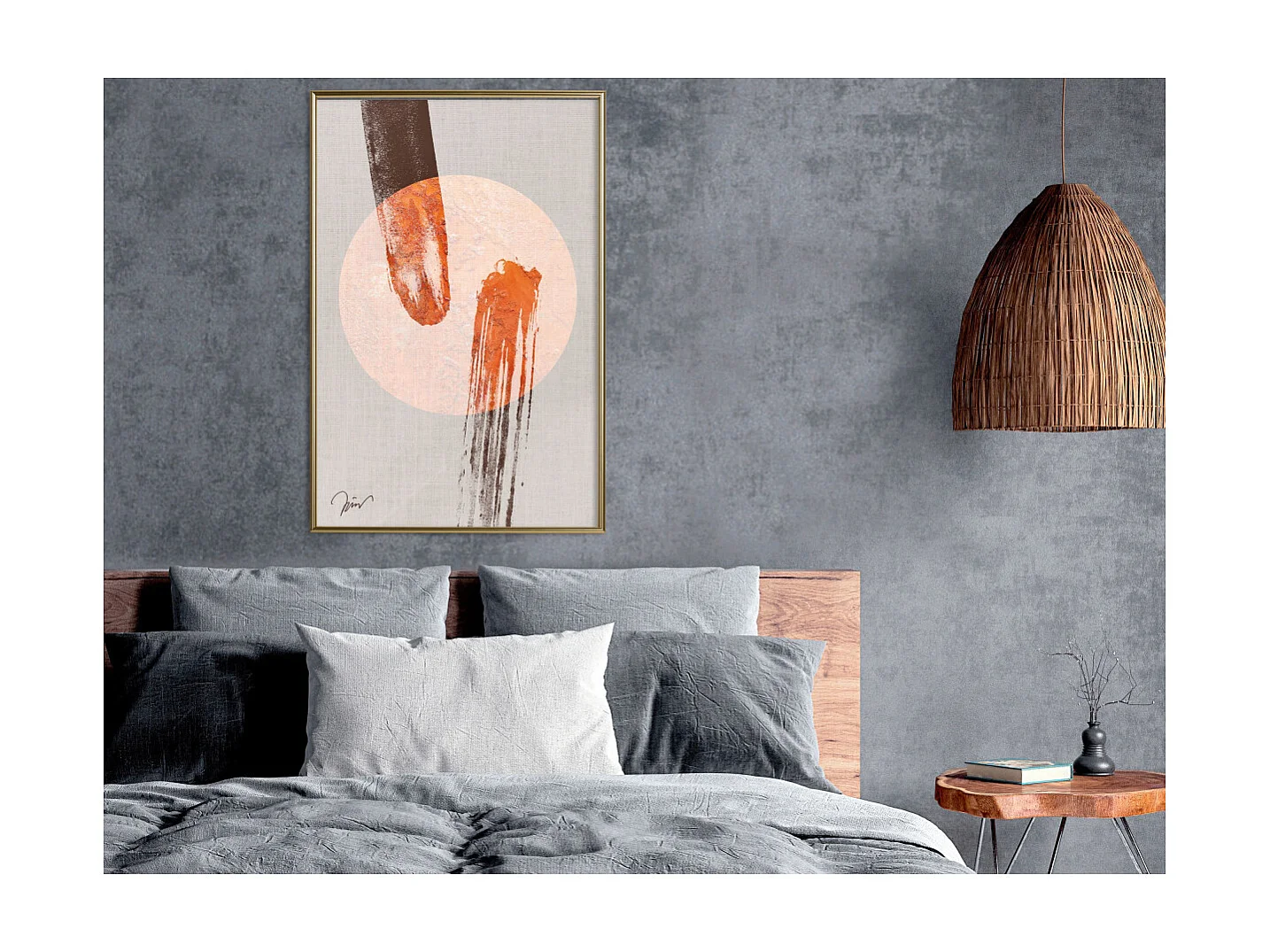 Affiche Murale Encadrée "By a Hair's Breadth" 40 x 60 cm Or