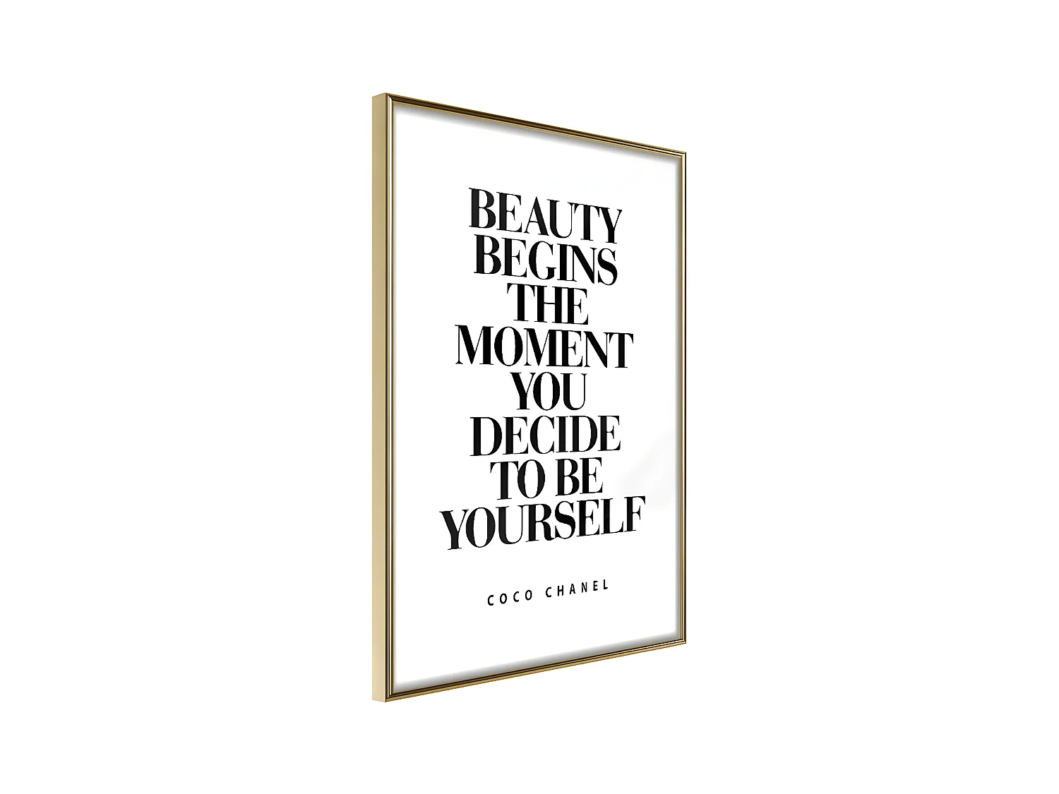 Affiche Murale Encadrée "Beginning of the Beauty" 21 x 30 cm Or