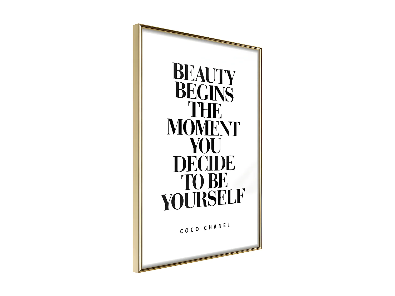 Affiche Murale Encadrée "Beginning of the Beauty" 21 x 30 cm Or