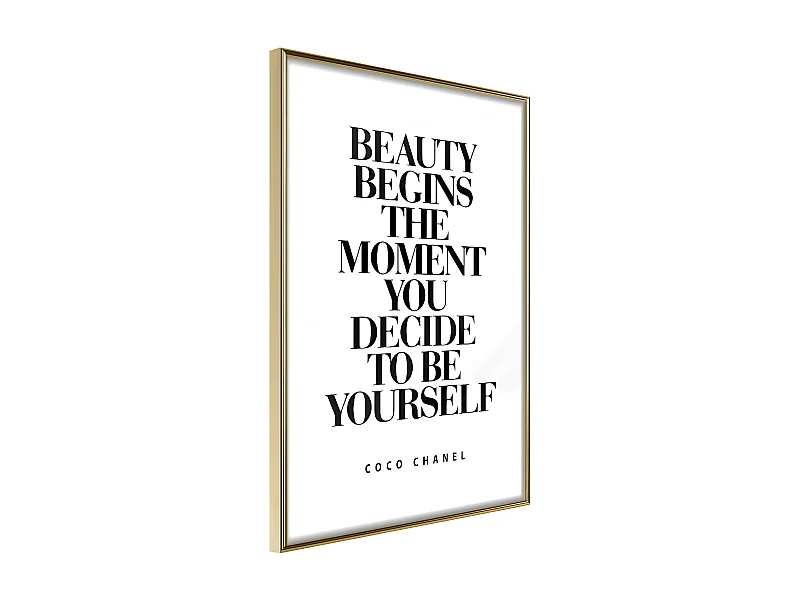 Affiche Murale Encadrée "Beginning of the Beauty" 21 x 30 cm Or