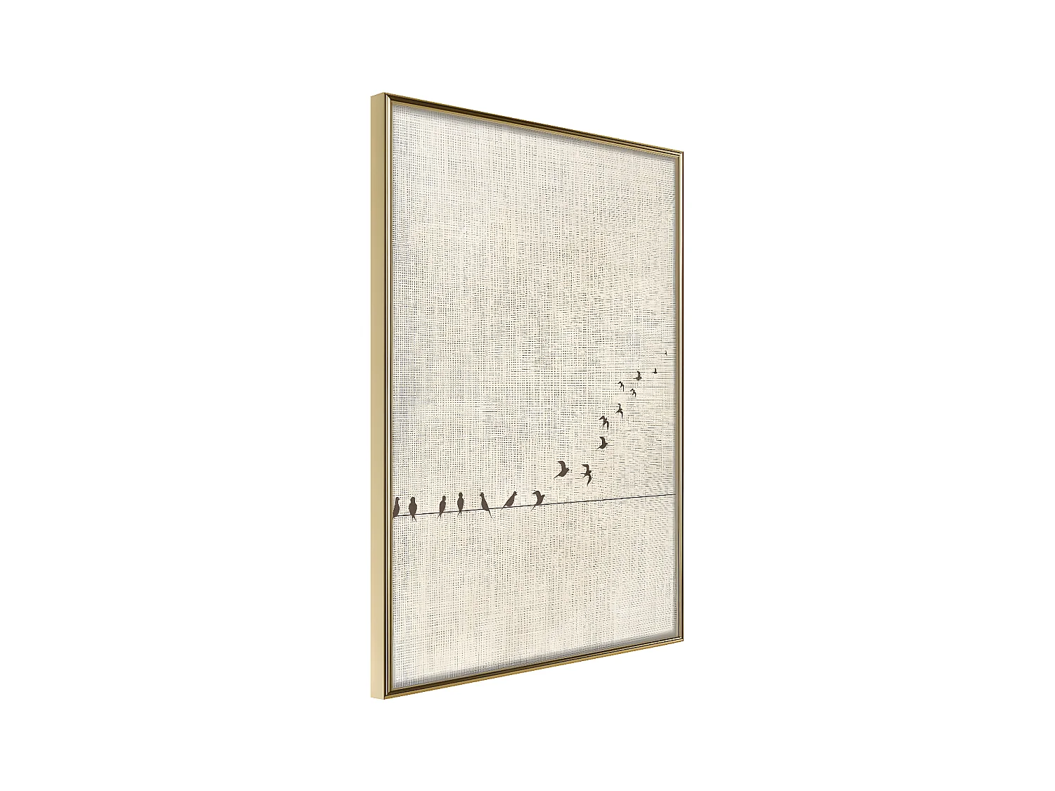 Affiche Murale Encadrée "Learning to Fly" 21 x 30 cm Or