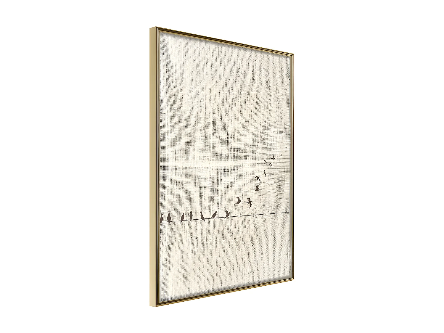 Affiche Murale Encadrée "Learning to Fly" 21 x 30 cm Or