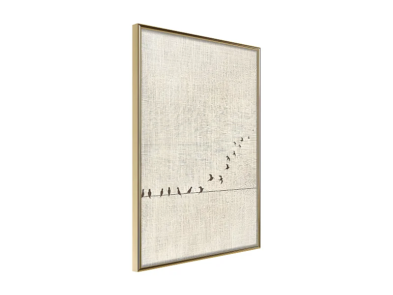 Affiche Murale Encadrée "Learning to Fly" 21 x 30 cm Or