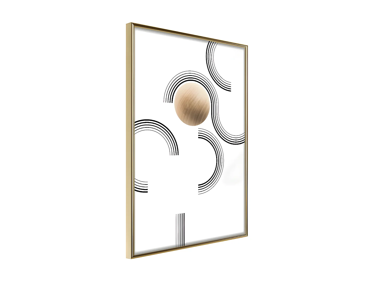 Affiche Murale Encadrée "Sphere in a Trap" 30 x 42 cm Or