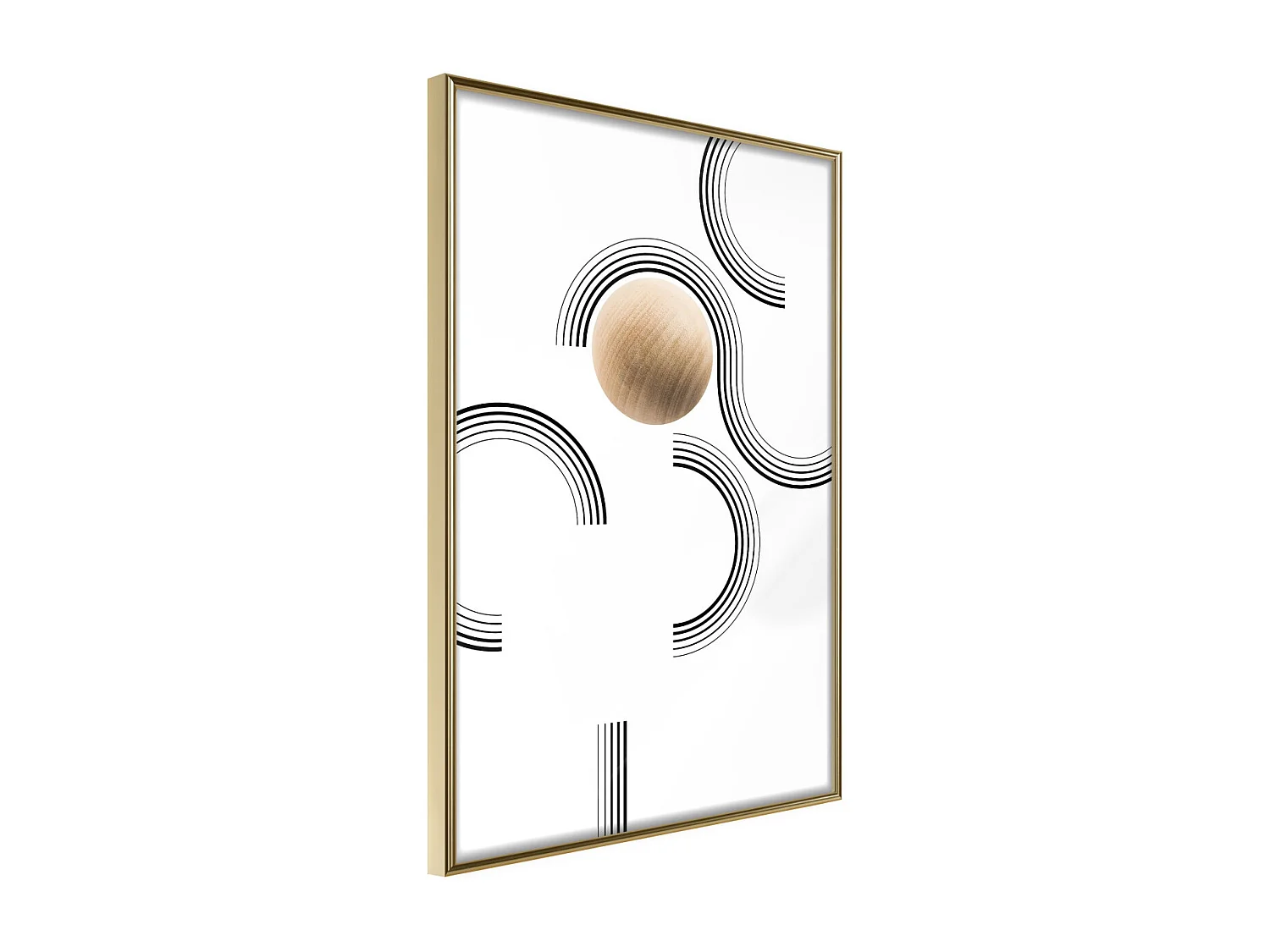 Affiche Murale Encadrée "Sphere in a Trap" 30 x 42 cm Or