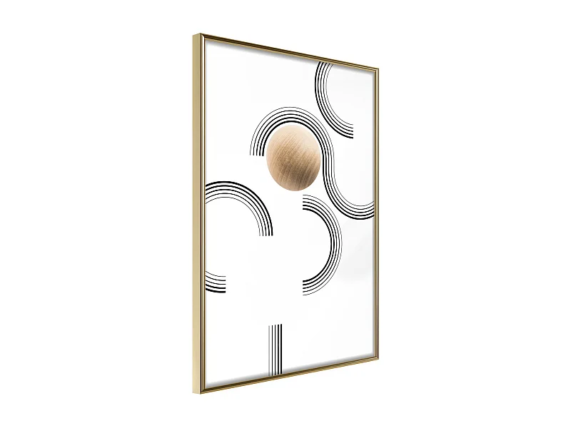 Affiche Murale Encadrée "Sphere in a Trap" 30 x 42 cm Or