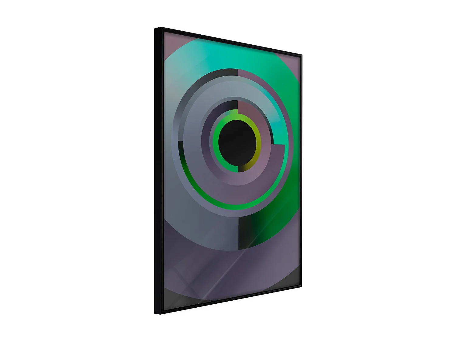 Affiche Murale Encadrée "Green Record" 40 x 60 cm Noir