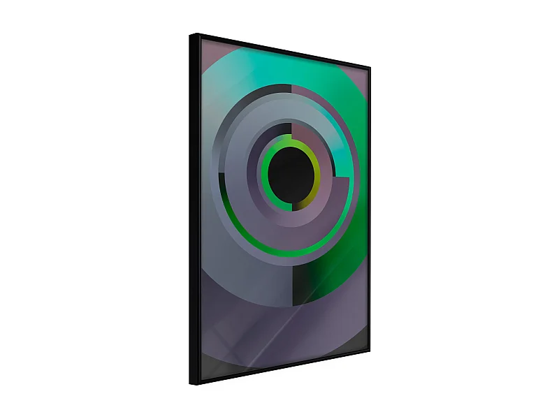 Affiche Murale Encadrée "Green Record" 40 x 60 cm Noir